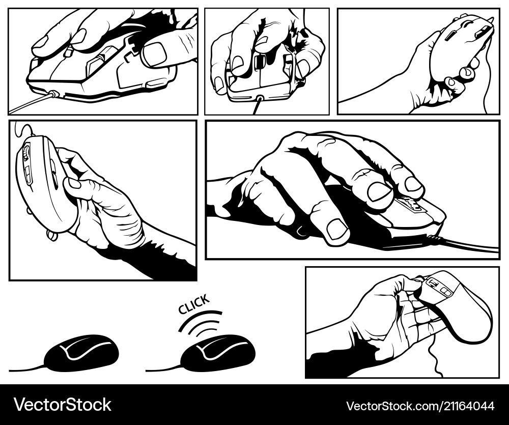 Set of a computer mouse vector image
