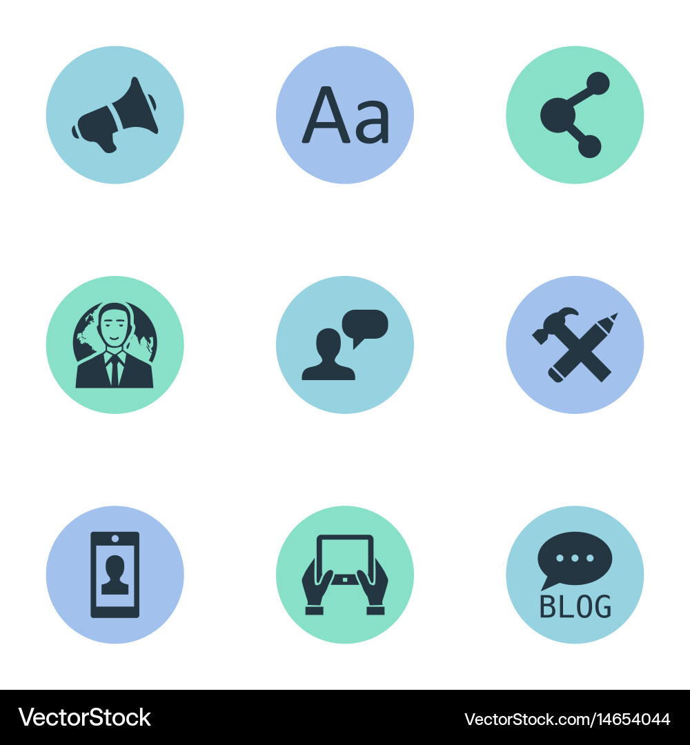 Set of simple user icons vector image