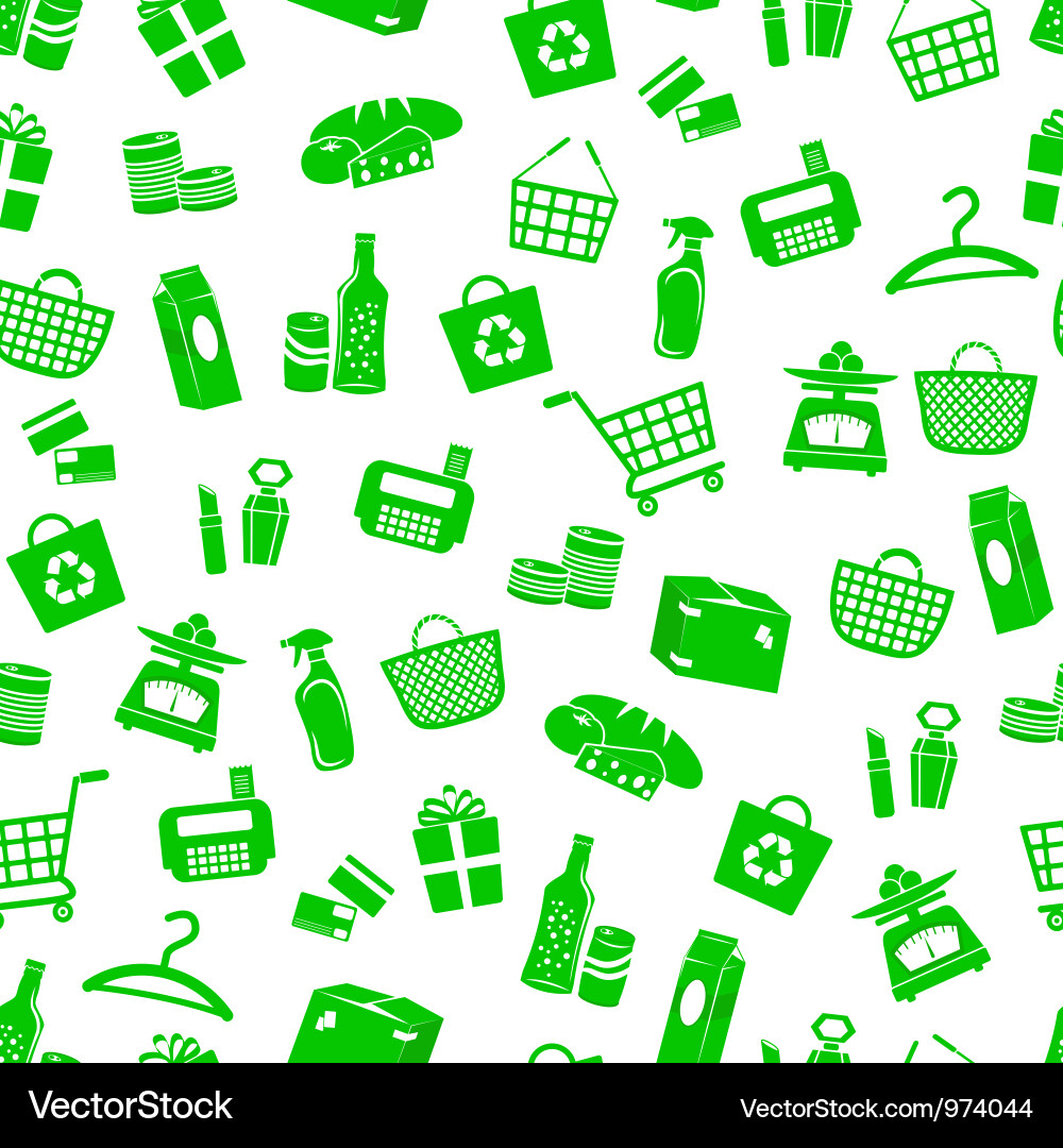 Shopping Icons Pattern vector image