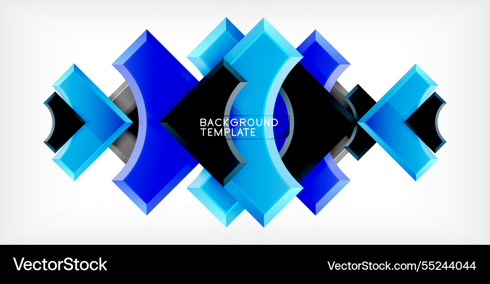 Square arrow shapes with round elements Square arrow shapes with round elements vector image