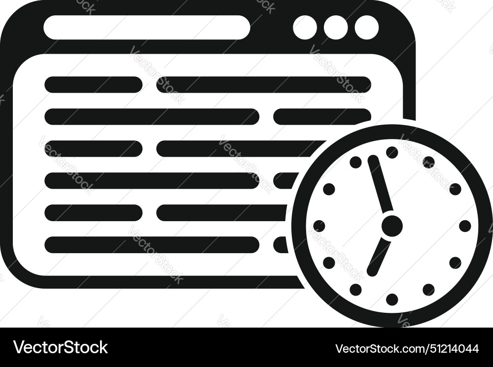 Web site duration work icon simple digital Web site duration work icon simple digital vector image