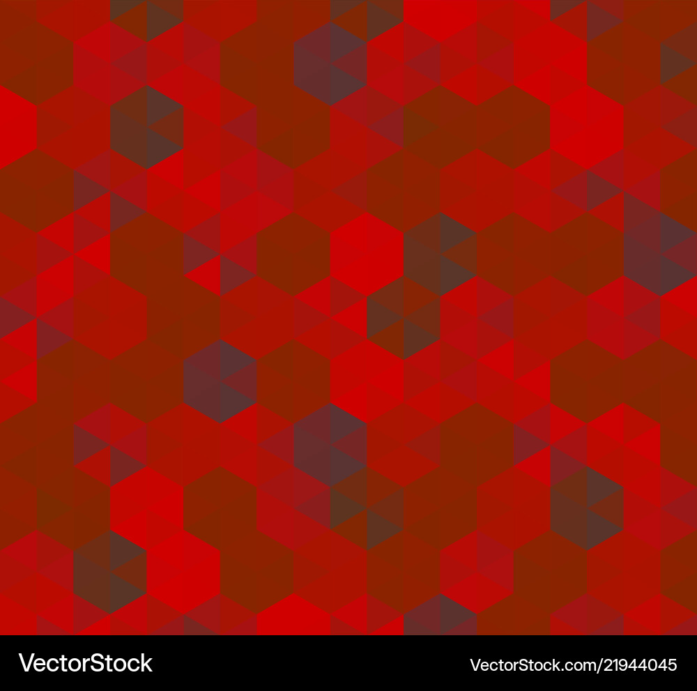 Abstract background of red hexagons pattern vector image