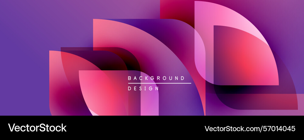 Abstract geometric shapes overlap creating vector image