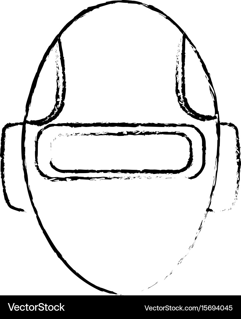 Android head technology smart character vector image