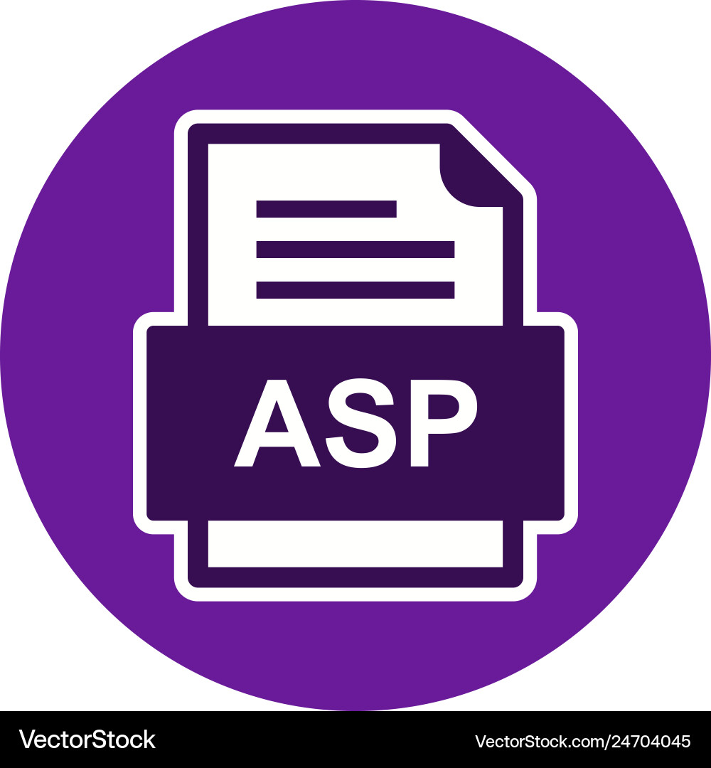 Asp file document icon vector image
