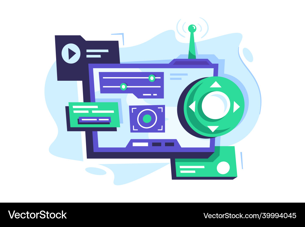Dashboard admin panel with control Dashboard admin panel with control vector image