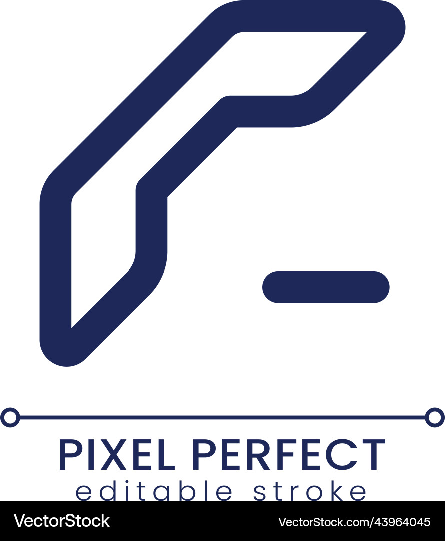 Delete contact pixel perfect linear ui icon Delete contact pixel perfect linear ui icon vector image