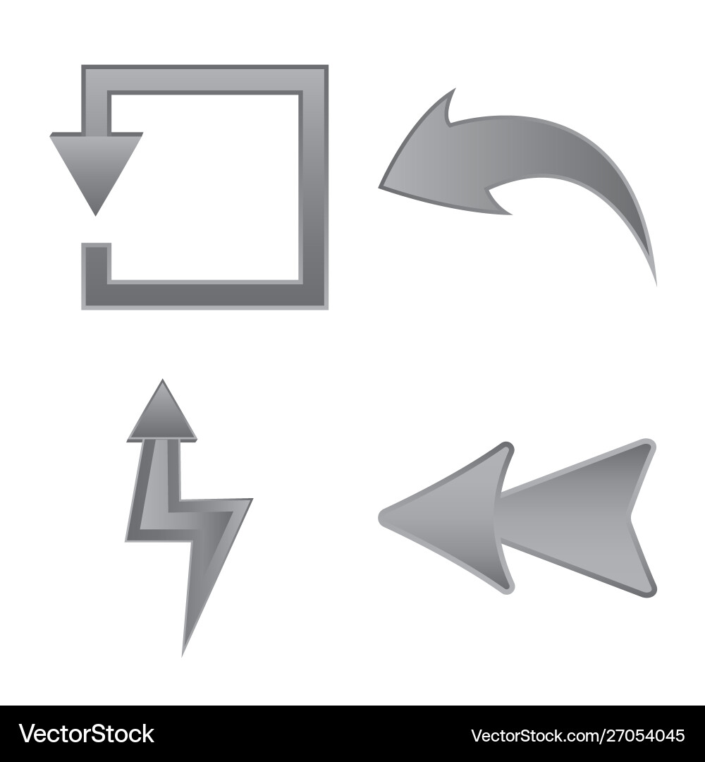 Design element and arrow icon Design element and arrow icon vector image
