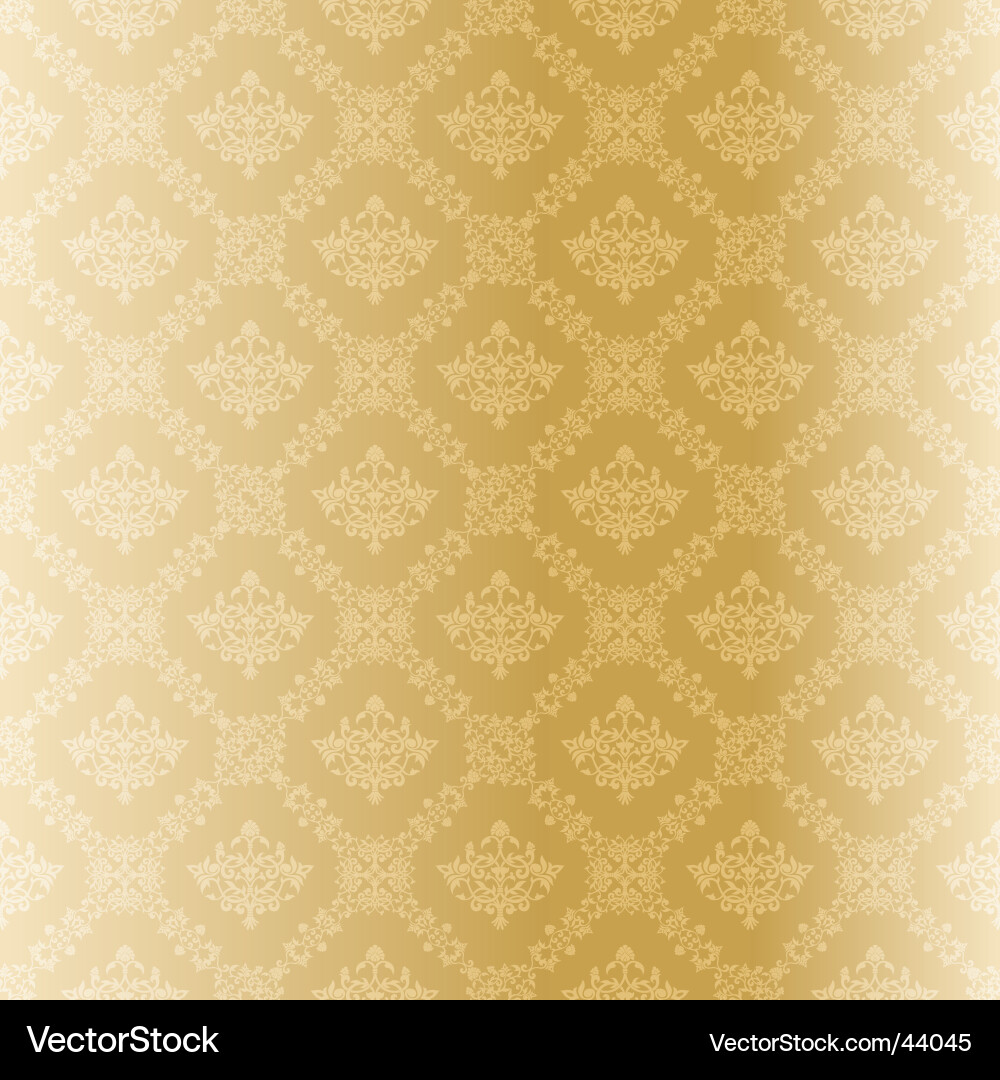 Elegant Gold Damask Pattern vector image
