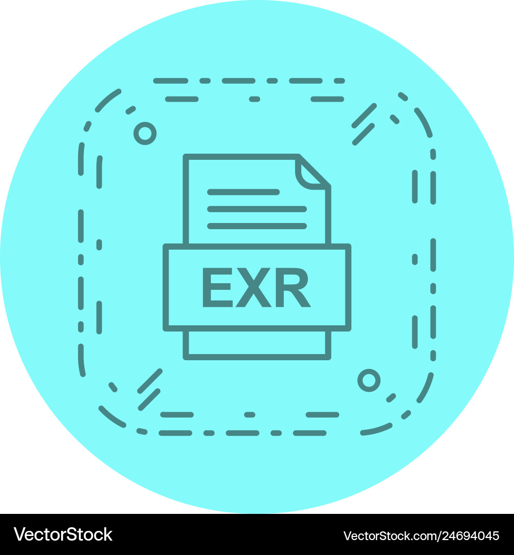 Exr file document icon vector image