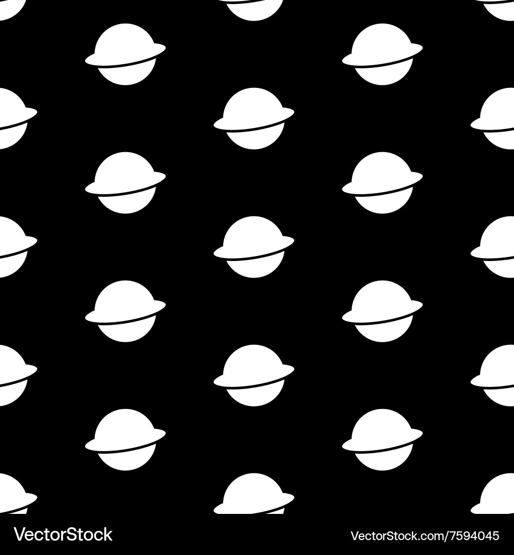 Geometry seamless pattern with saturn vector image