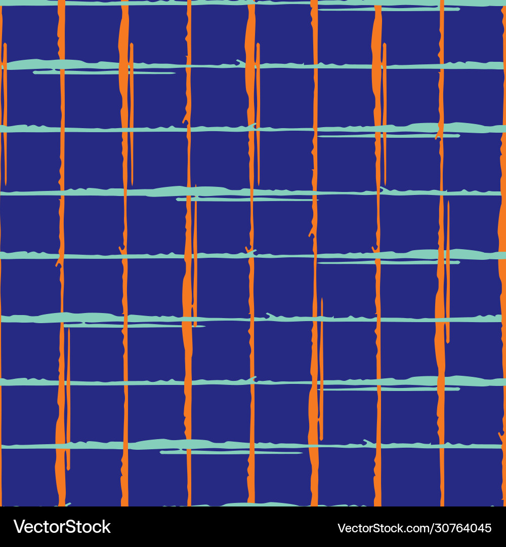 Grunge Line Grid Pattern Vector Image