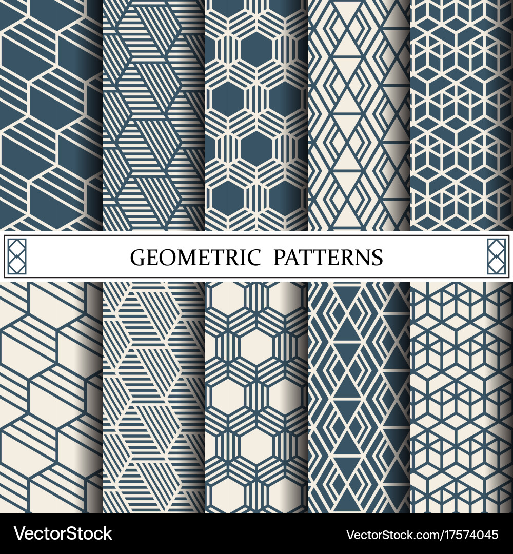 Hexagon geometric patternpattern fills web Vector Image