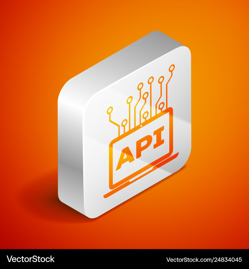 Isometrisches Computer-Api-Interface-Symbol isoliert Isometrisches Computer-Api-Interface-Symbol isoliert vektorbild