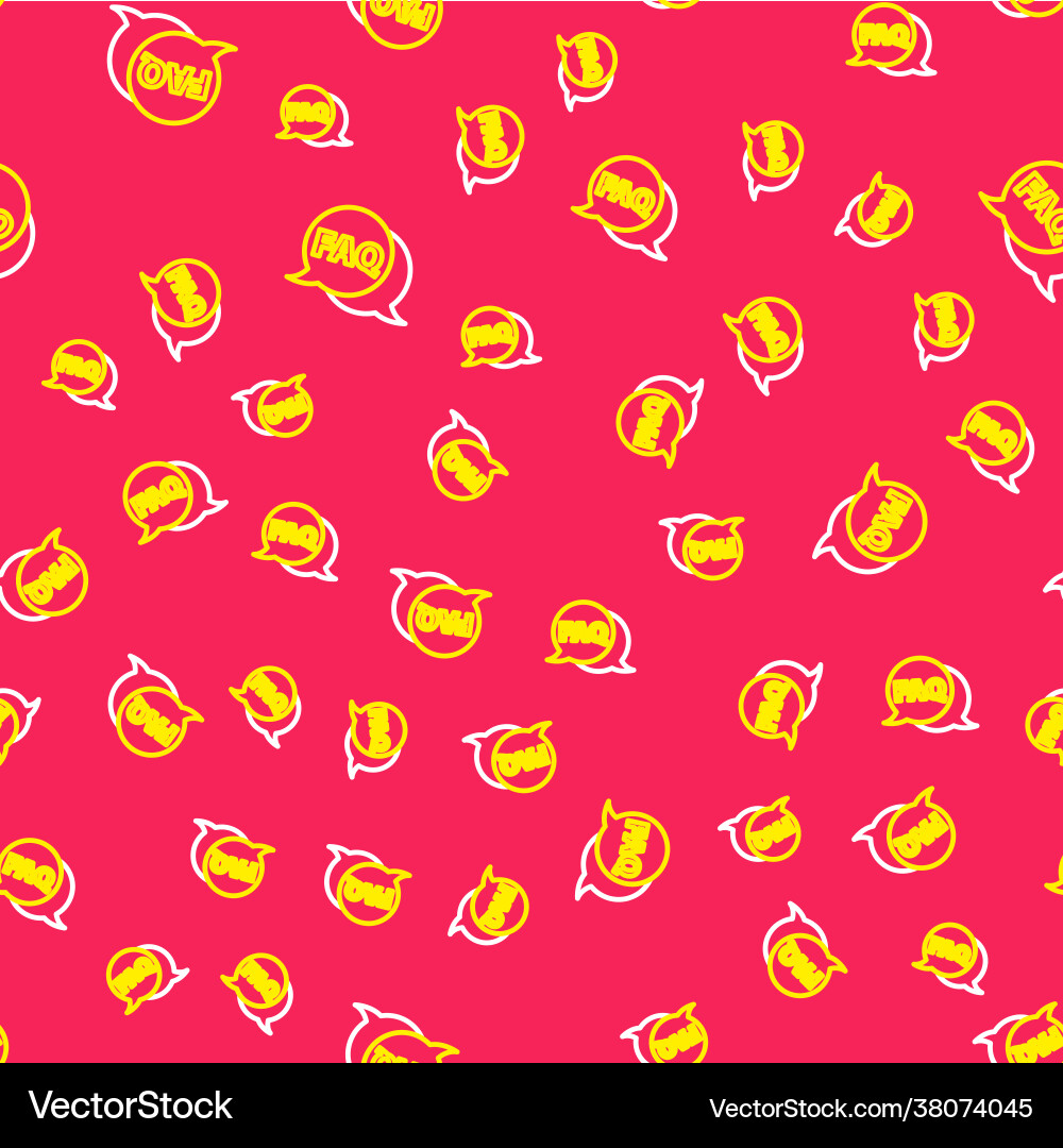 Line speech bubble with text faq information icon vector image
