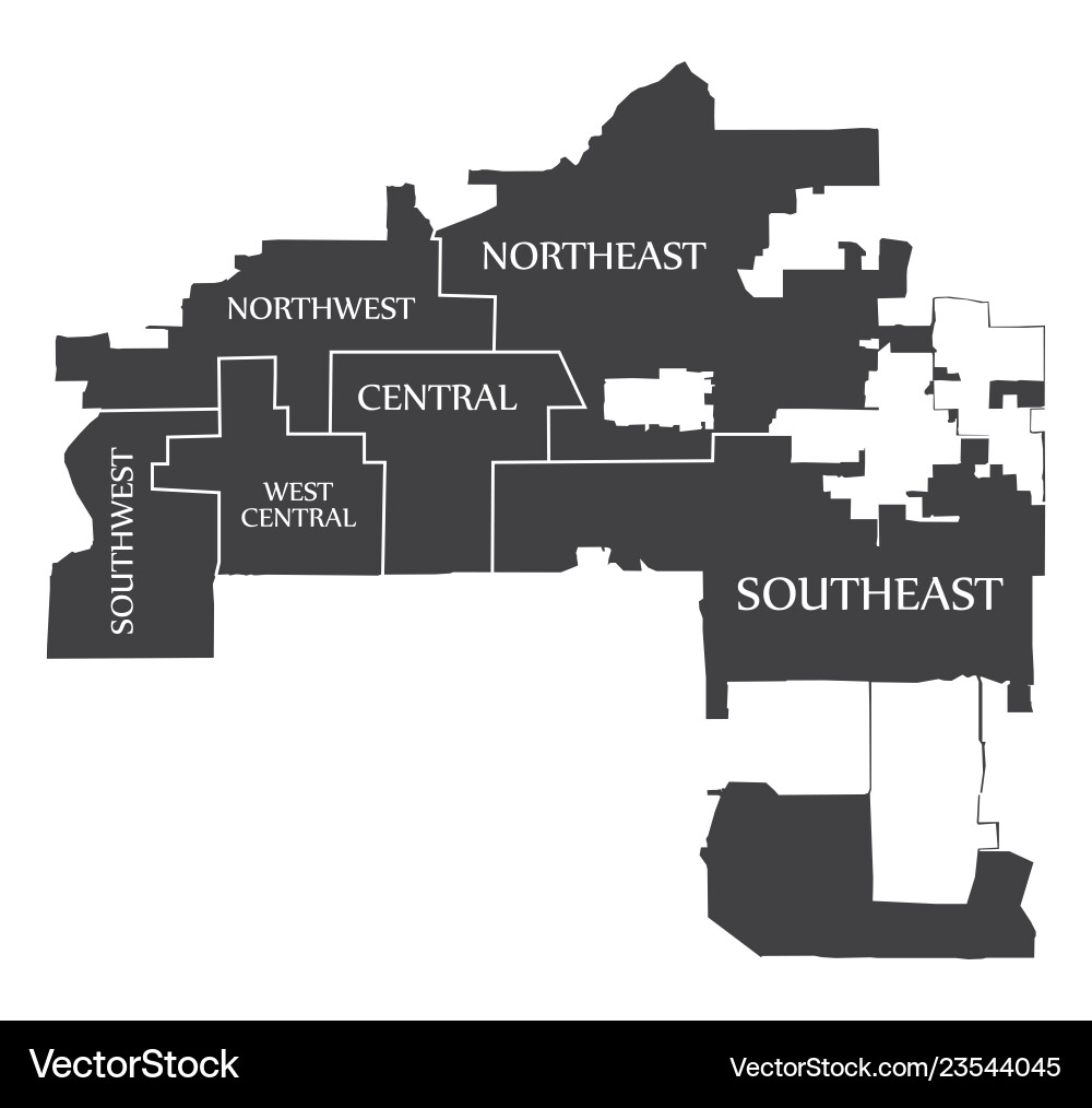 Mesa arizona city map usa labelled black Mesa arizona city map usa labelled black vector image