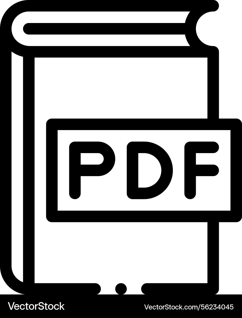 Pdf icon thin linear style design isolated Pdf icon thin linear style design isolated vector image