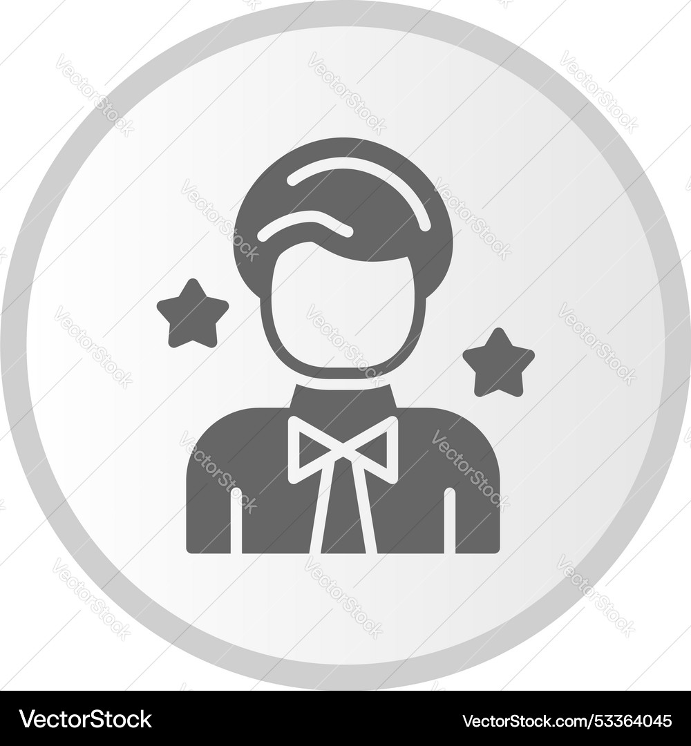 Role model glyph circle grey icon Royalty Free Vector Image