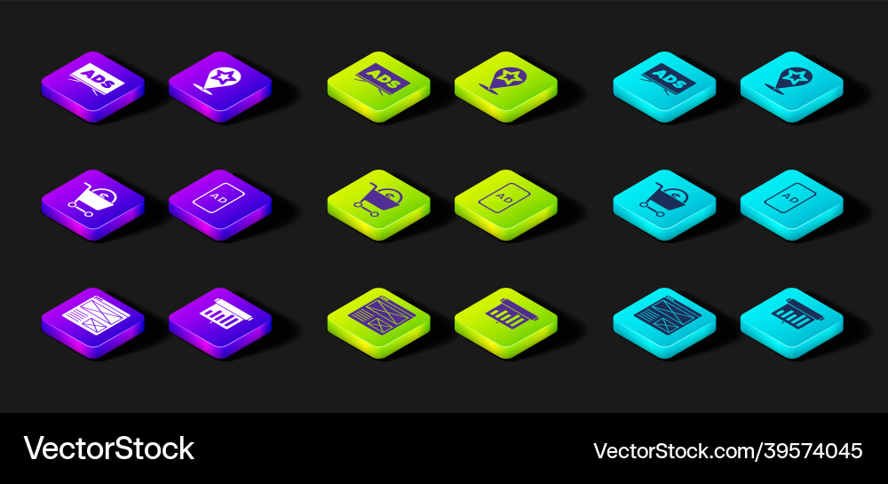 Set browser window board with graph chart vector image