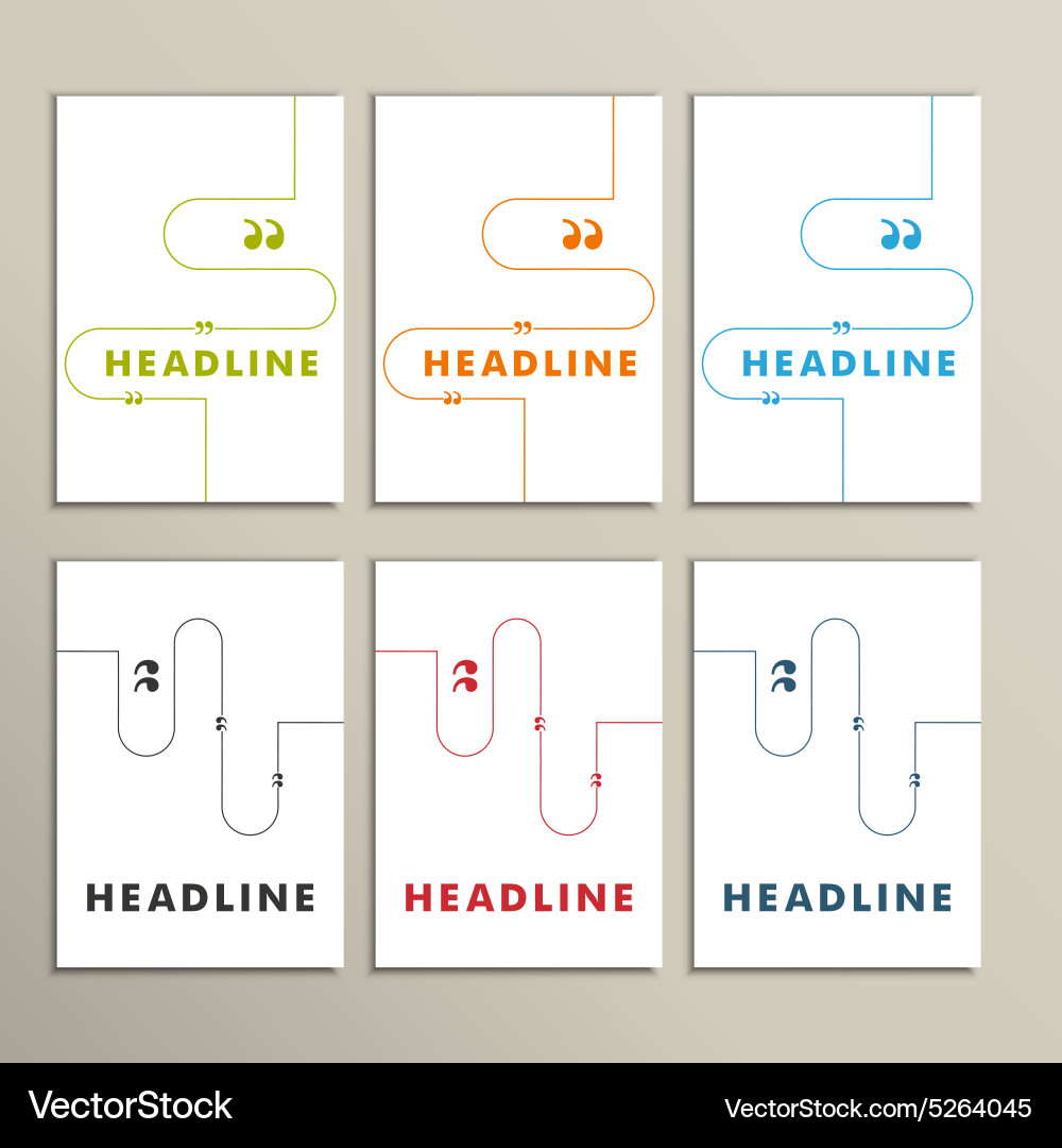 Set colorful abstract lines on a white background vector image