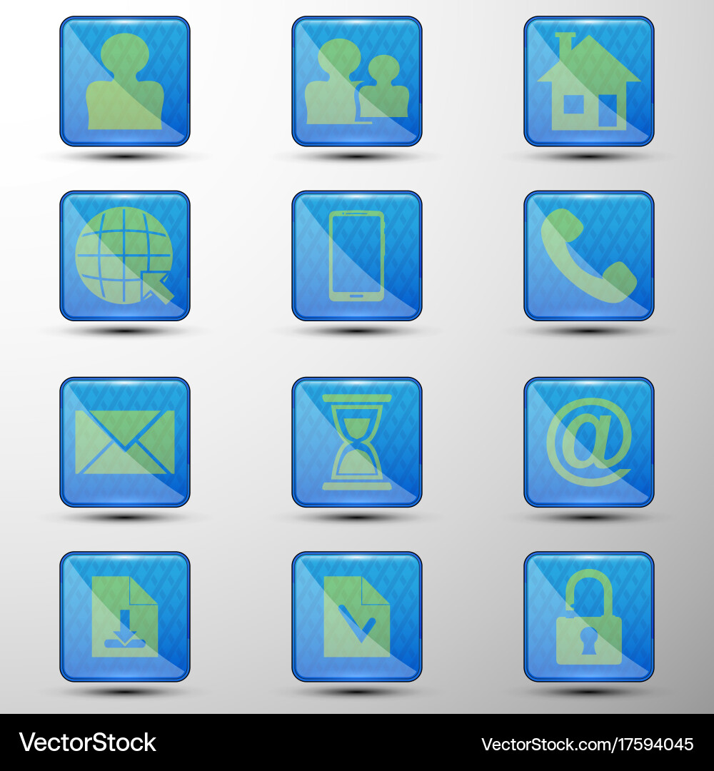 Set of web buttonsdifferent symbols vector image