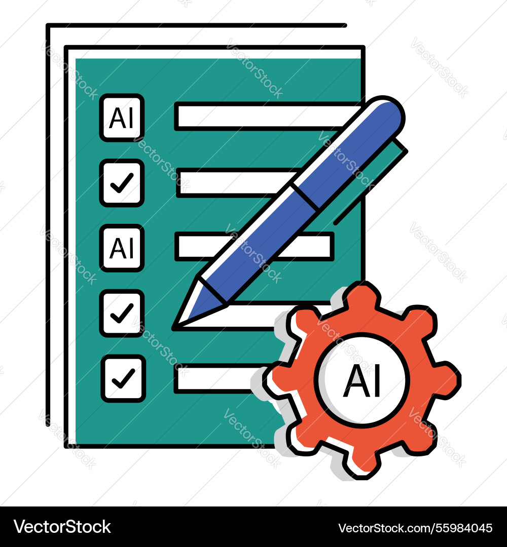 Task completion ai checklist symbol icon design Task completion ai checklist symbol icon design Vector Image