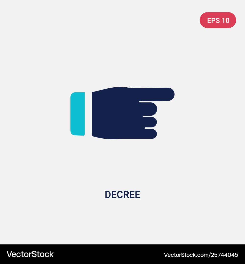 Two color decree icon from gestures concept Two color decree icon from gestures concept vector image
