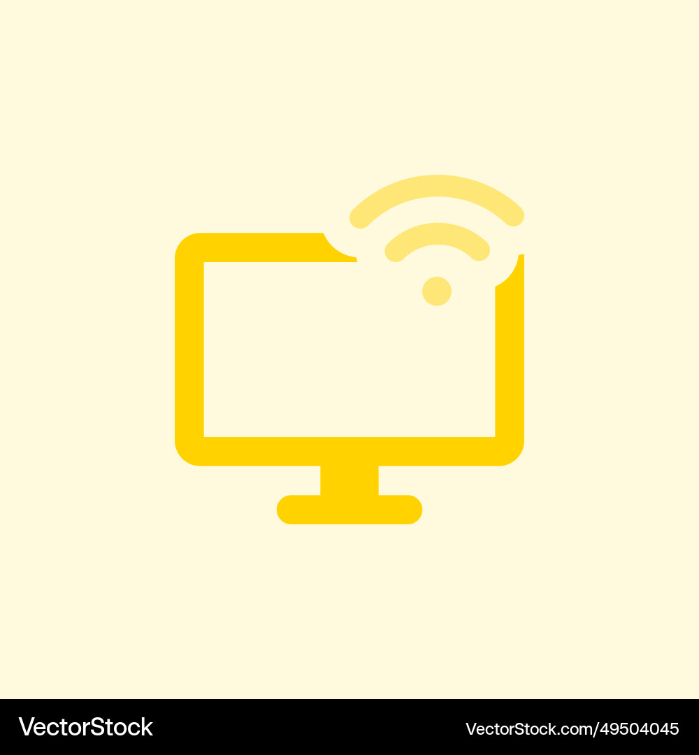 Wireless internet connection for desktop Vector Image