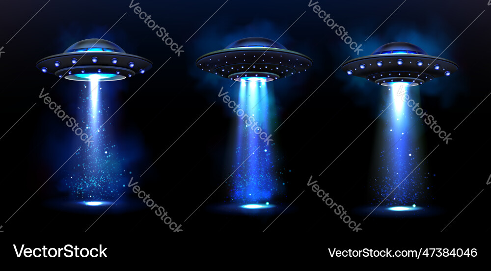 3d ufo Raumschiff realistisch Entführungslichtstrahl 3d ufo Raumschiff realistisch Entführungslichtstrahl vektorbild