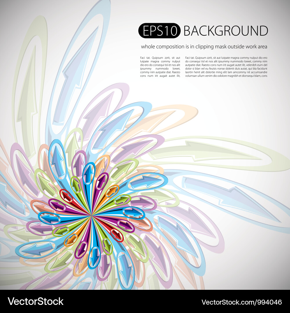 Abstract background with arrows Vector Image