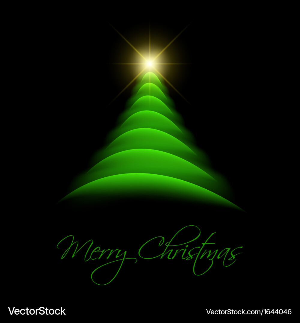 Abstract Christmas Tree Background Vector Image