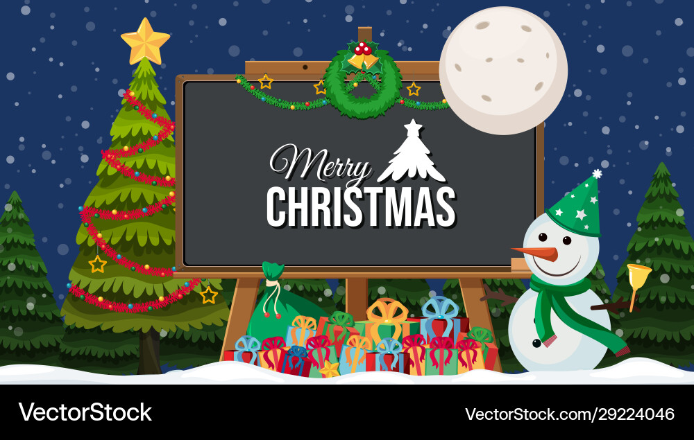 Bordvorlage mit Weihnachten Thema Hintergrund Bordvorlage mit Weihnachten Thema Hintergrund vektorbild