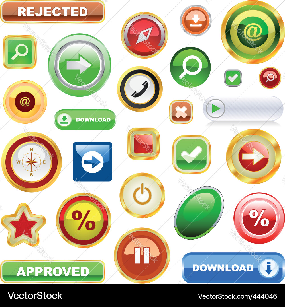 Collection of web elements Vector Image