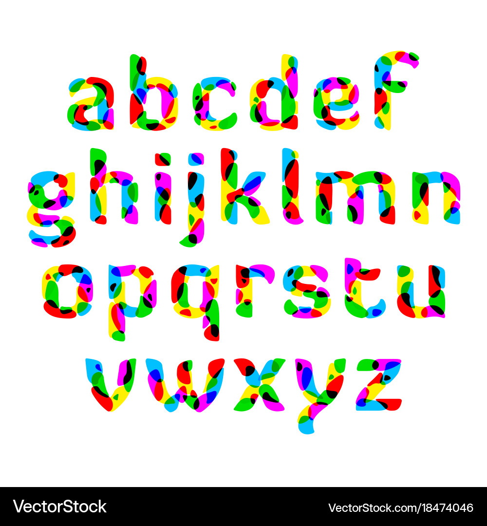 Colorful alphabet Royalty Free Vector Image - VectorStock