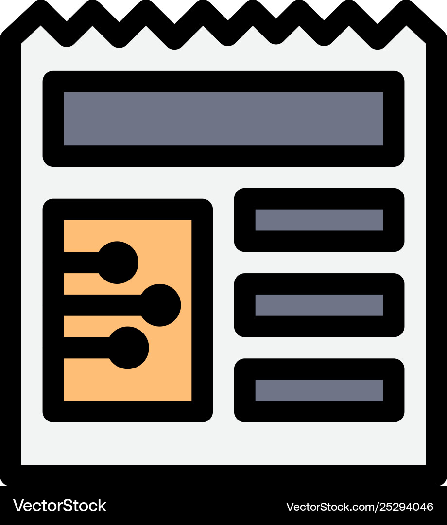 Document basic ui flat color icon banner Document basic ui flat color icon banner vector image