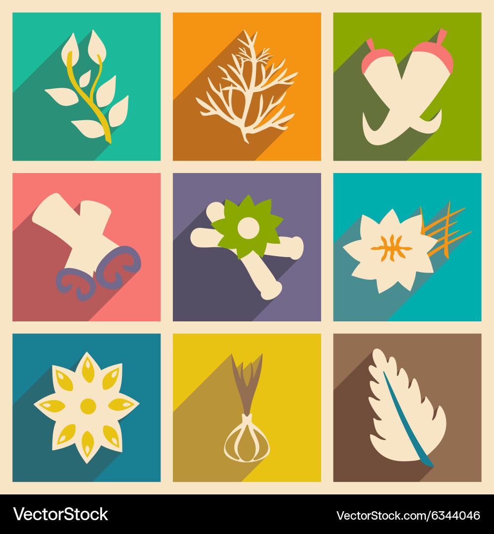 Flat with shadow concept and mobile application Vector Image