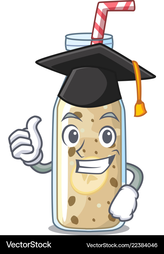 Graduierung hausgemachte leckere Bananen-Smoothie Graduierung hausgemachte leckere Bananen-Smoothie vektorbild