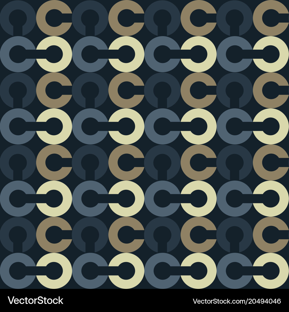 Link chain block seamless pattern vector image