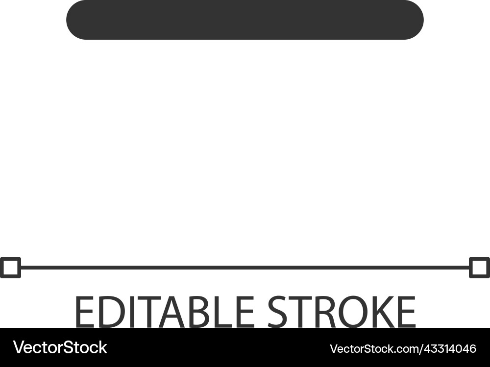 Minus pixel perfect linear ui icon Vector Image