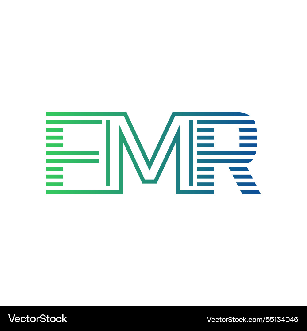 Modern fmr logo design letter minimalist Modern fmr logo design letter minimalist Vector Image