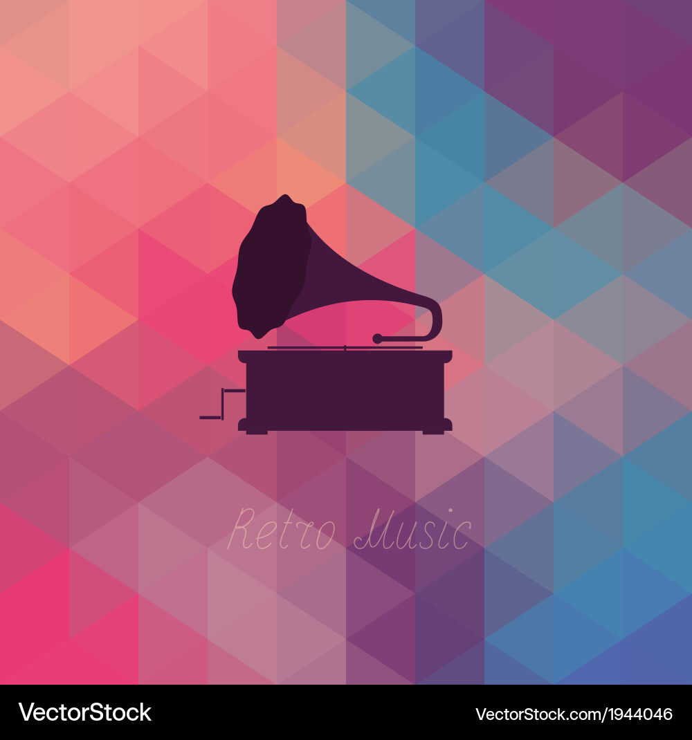 Retro Geometric Pattern Background Vector Image