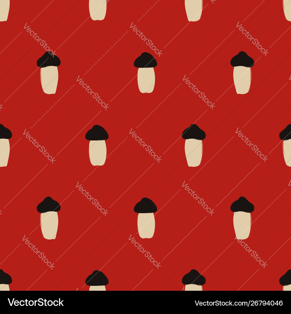 Retro Mushroom Pattern vector image