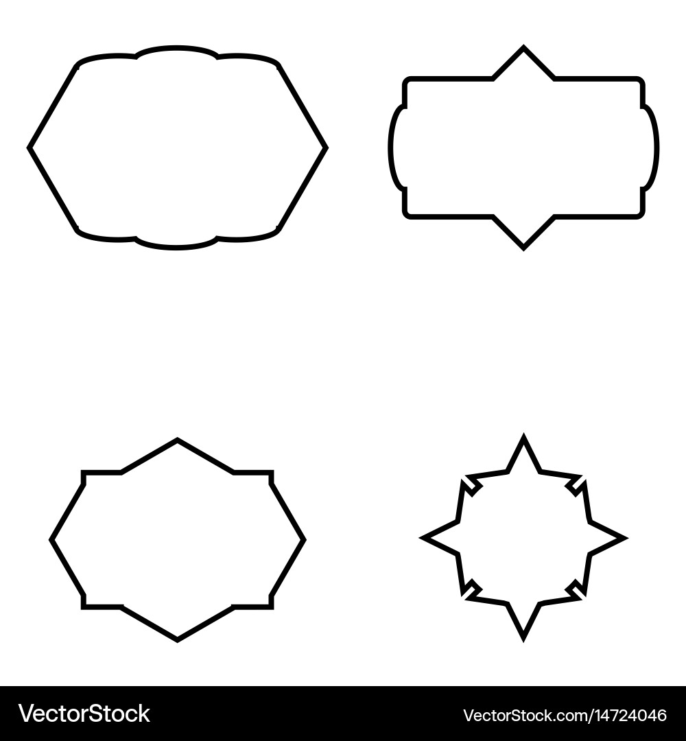 Set of simple frames vector image