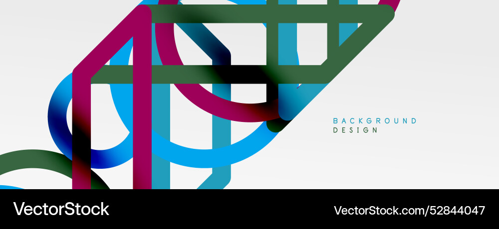 Abstract background - colorful circle lines Vector Image
