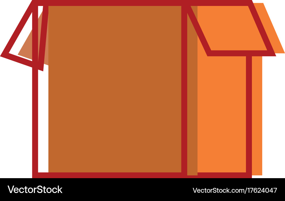 Box package open object design Vector Image