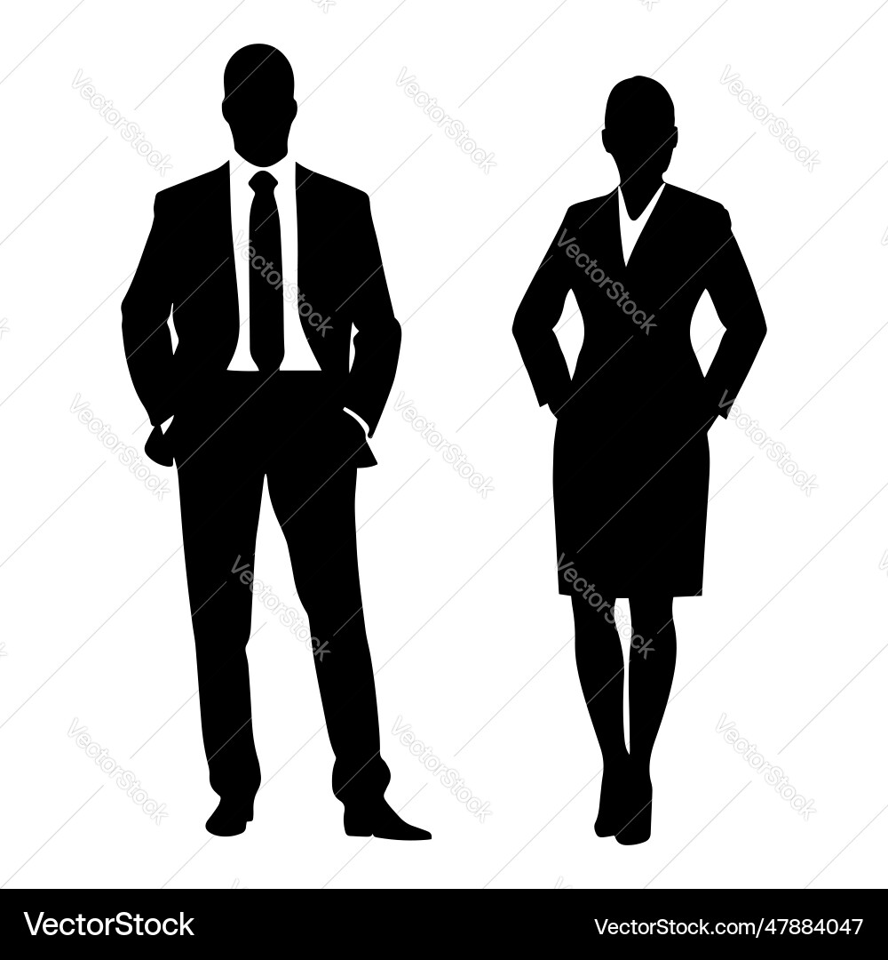 Business People Silhouette – Royalty-Free Vector | VectorStock, image size:1000x1080