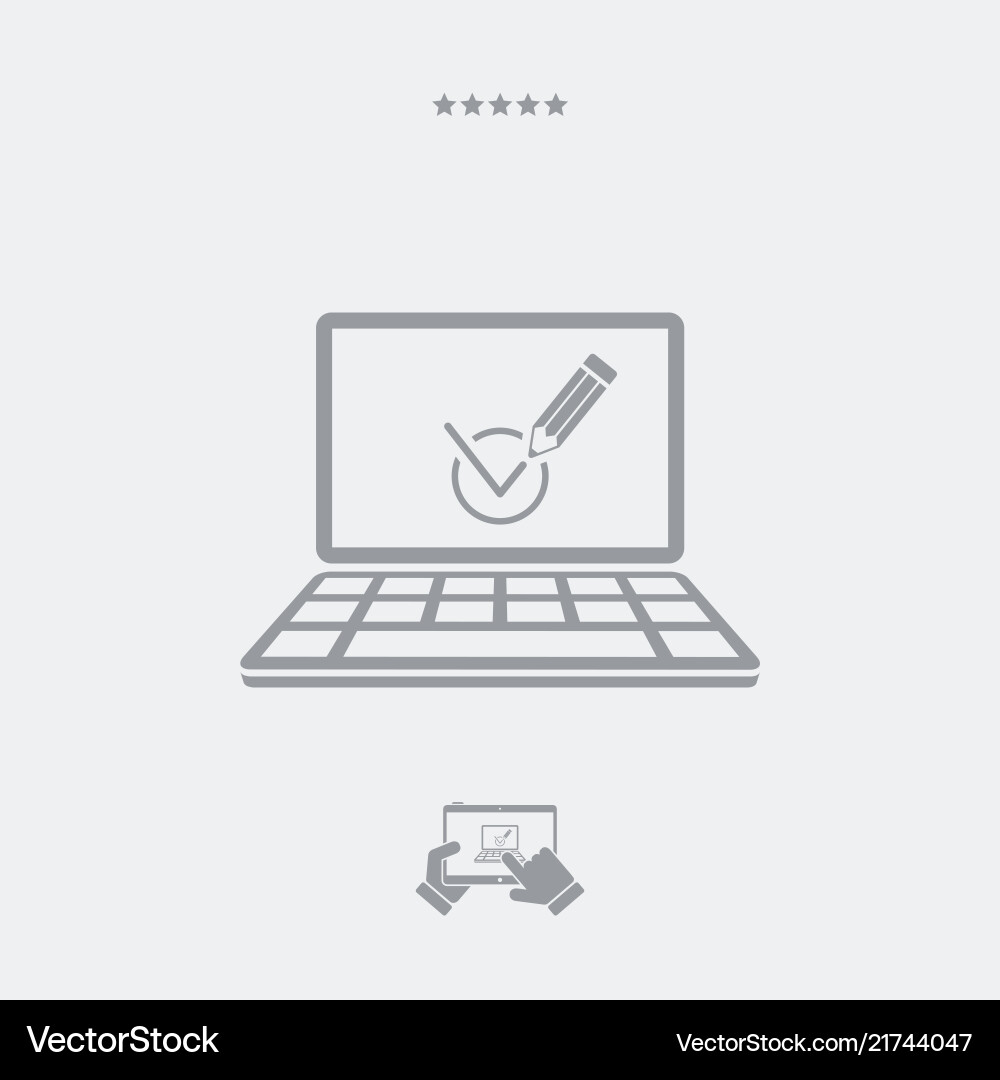 Checking computer options icon Checking computer options icon vector image