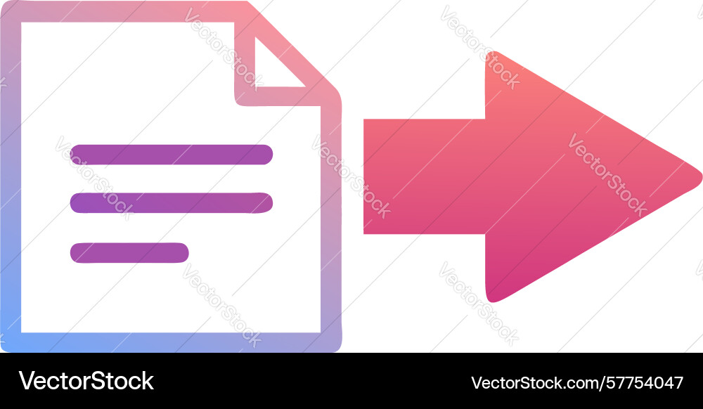Document transition or data migration icon design vector image