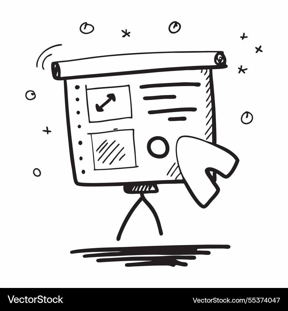 Flat design as presentation screen icon with copy Vector Image