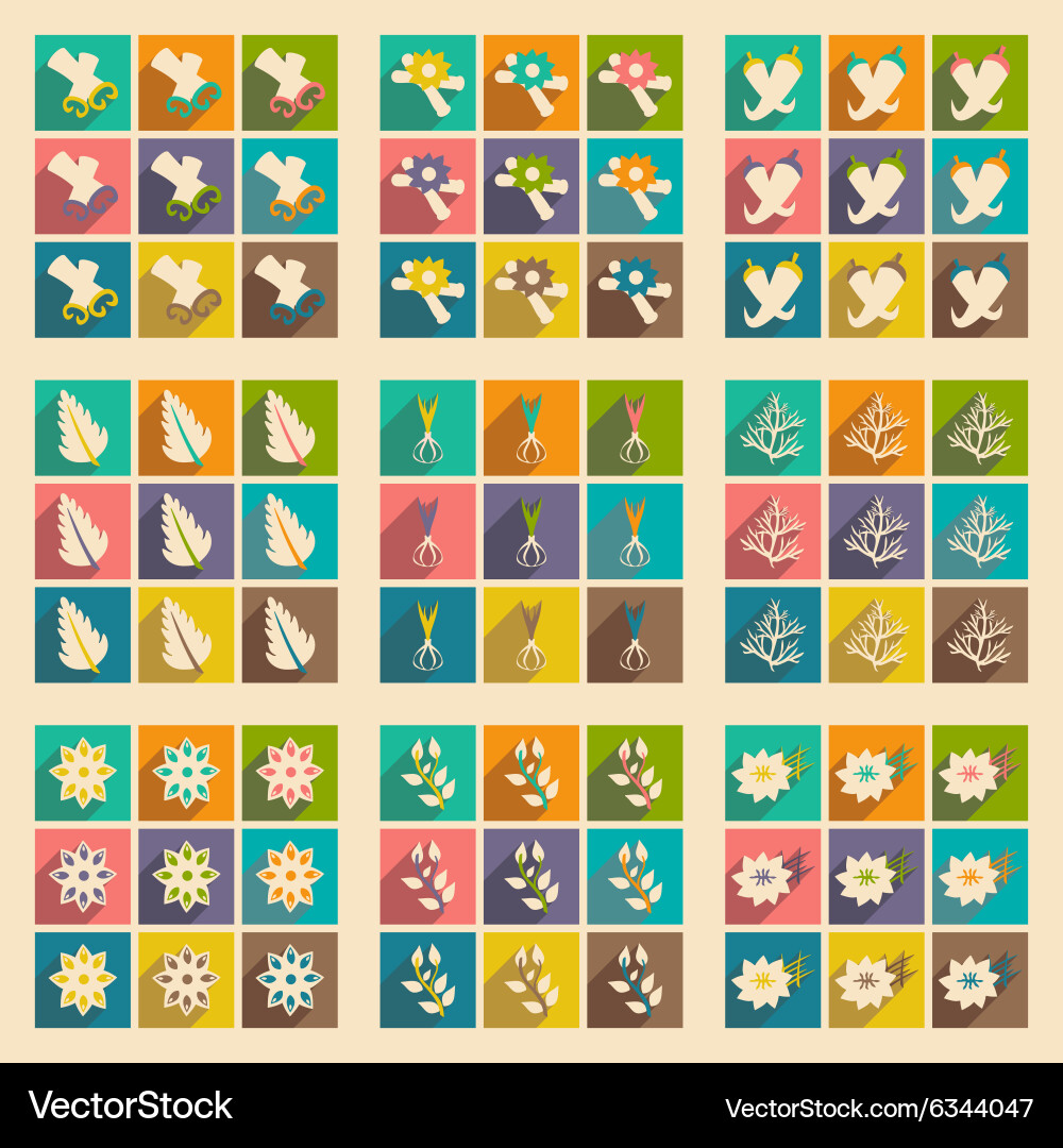 Flat with shadow concept and mobile application Vector Image